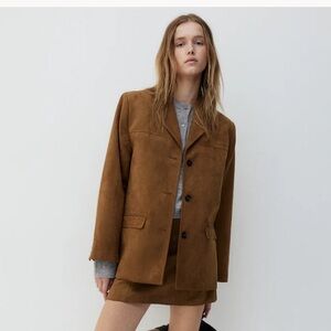 blogger fave tan/camel H&M Single Breasted Jacket Size Medium New with tags